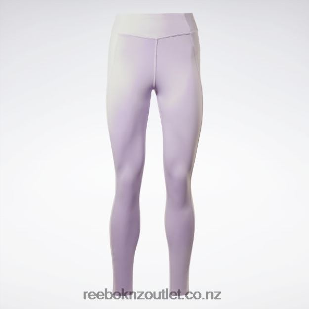 Purple Oasis 2B4626698 Yoga High-Waisted Performance Rib Leggings Reebok Women