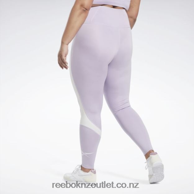 Purple Oasis 2B4626731 Workout Ready Vector Leggings (Plus Size) Reebok Women