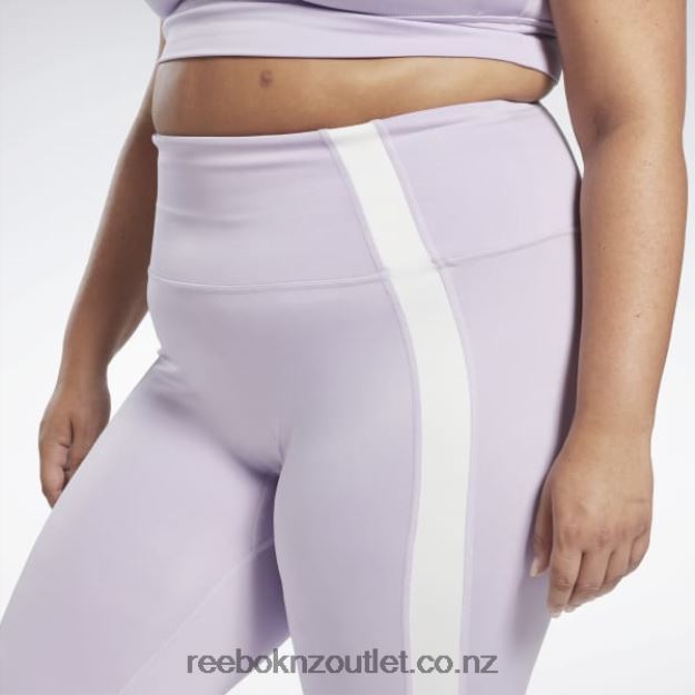 Purple Oasis 2B4626731 Workout Ready Vector Leggings (Plus Size) Reebok Women