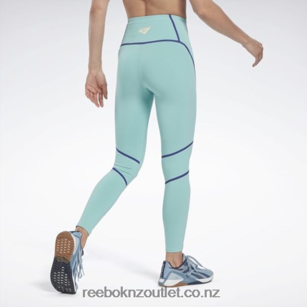 Semi Classic Teal 2B4626507 Les Mills Colorblock Leggings Reebok Women