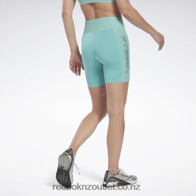 Semi Classic Teal 2B4626681 Les Mills Ribbed Short Leggings Reebok Women