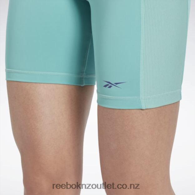Semi Classic Teal 2B4626681 Les Mills Ribbed Short Leggings Reebok Women