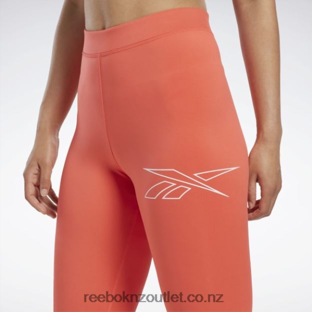 Semi Orange Flare 2B4626562 Running Vector Leggings Reebok Women