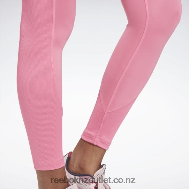 True Pink 2B4626679 Workout Ready Rib High-Rise Leggings Reebok Women