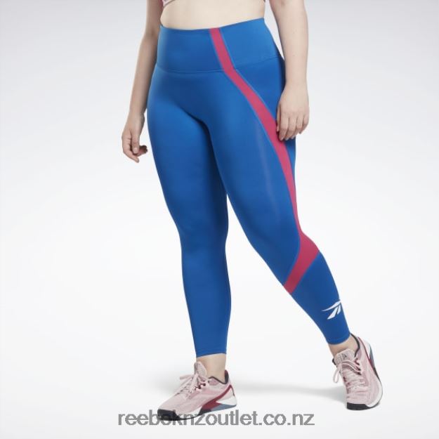 Vector Blue 2B4626481 Workout Ready Vector Leggings (Plus Size) Reebok Women