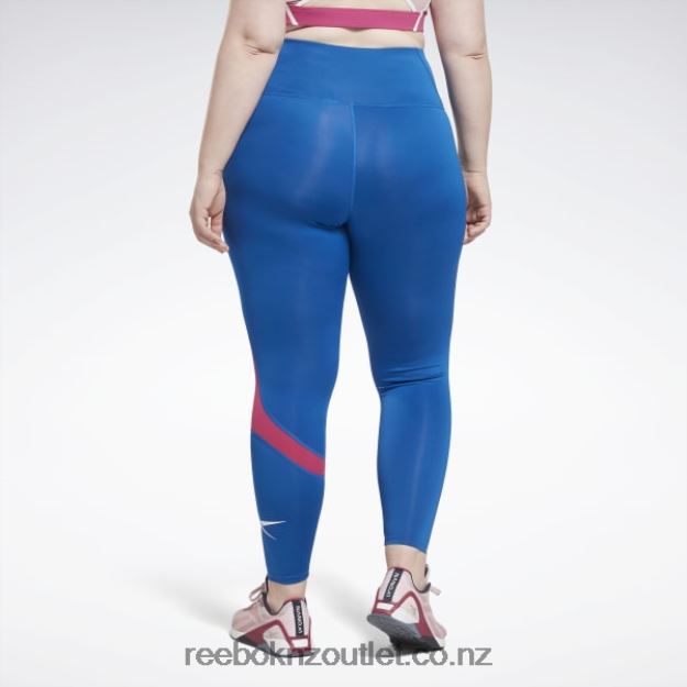 Vector Blue 2B4626481 Workout Ready Vector Leggings (Plus Size) Reebok Women