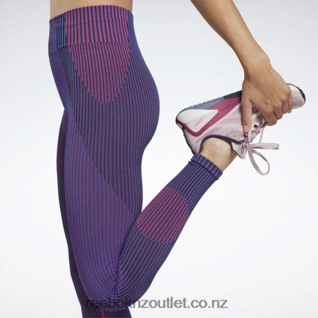 Vector Blue 2B4626557 United By Fitness Myoknit Seamless Leggings Reebok Women