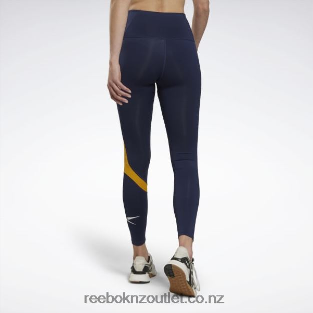Vector Navy 2B4626423 Workout Ready Vector Leggings Reebok Women
