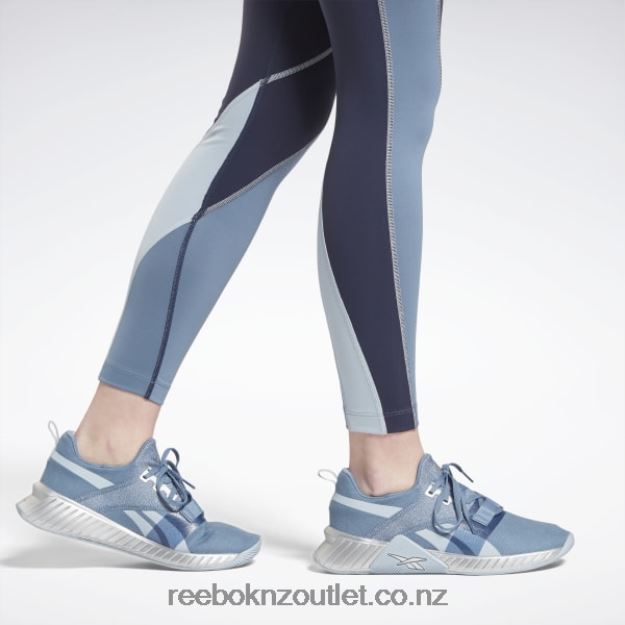 Vector Navy 2B4626634 Lux High-Rise Colorblock Leggings Reebok Women