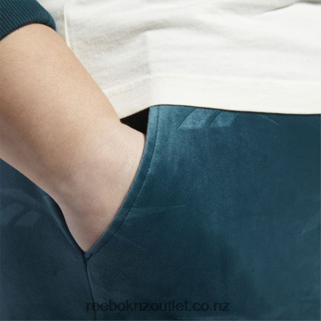 Forest Green 2B4626886 Classics Energy Q4 Velour Pants (Plus Size) Reebok Women
