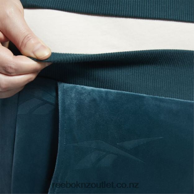 Forest Green 2B4626886 Classics Energy Q4 Velour Pants (Plus Size) Reebok Women
