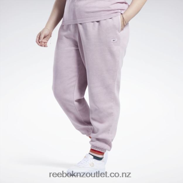 Infused Lilac 2B4626783 Classics Natural Dye Fleece Pants (Plus Size) Reebok Women