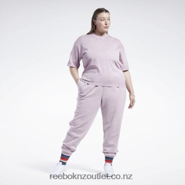 Infused Lilac 2B4626783 Classics Natural Dye Fleece Pants (Plus Size) Reebok Women