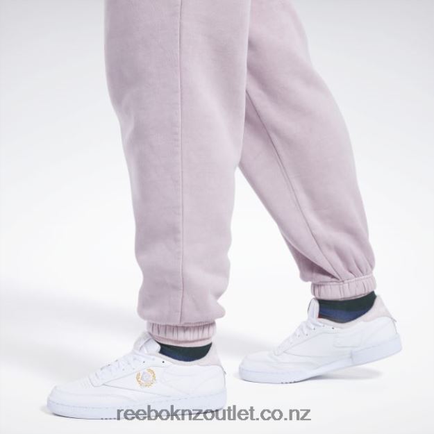 Infused Lilac 2B4626783 Classics Natural Dye Fleece Pants (Plus Size) Reebok Women