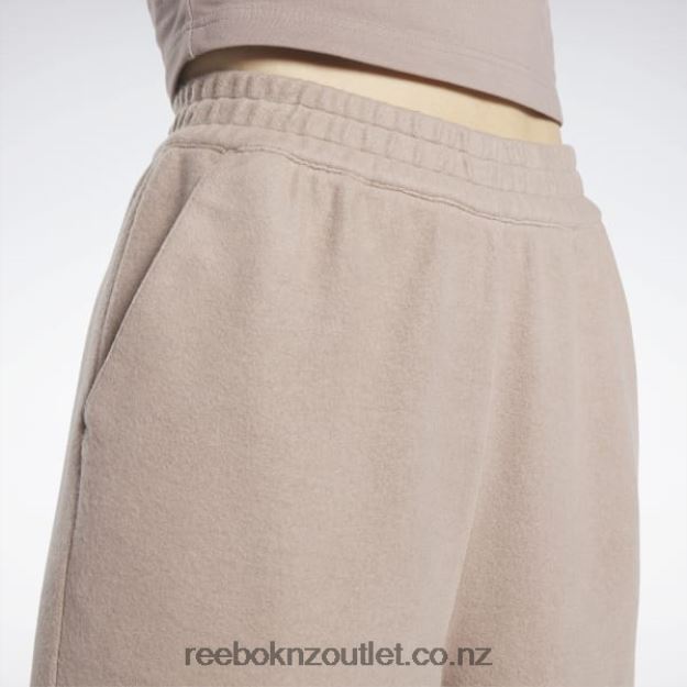 Taupe 2B4626259 Classics Reverse Fleece Wide Leg Pants Reebok Women