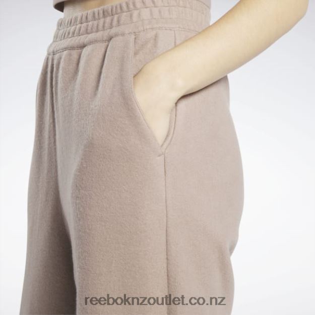Taupe 2B4626259 Classics Reverse Fleece Wide Leg Pants Reebok Women