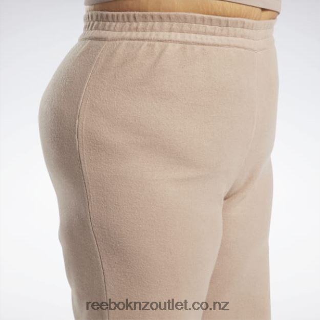 Taupe 2B4626819 Classics Reverse Fleece Wide Leg Pants (Plus Size) Reebok Women