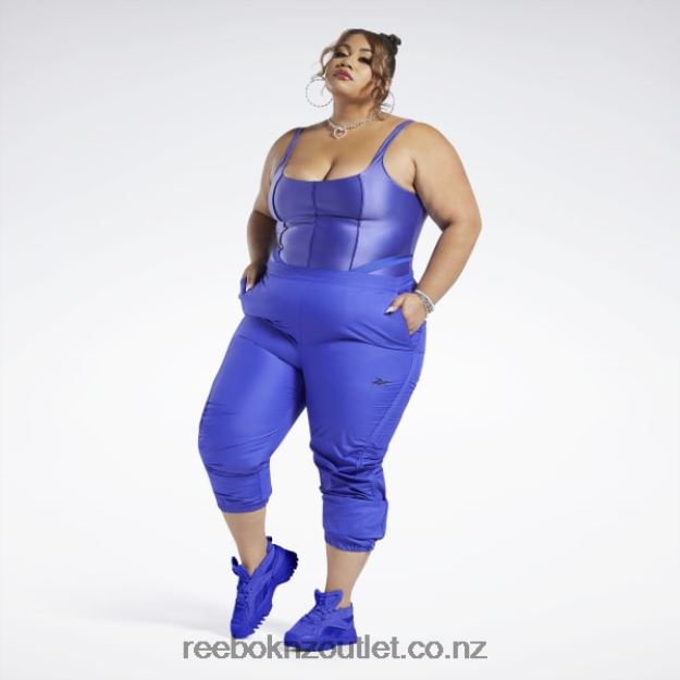 Ultima Purple 2B4626951 Cardi B Woven Pants (Plus Size) Reebok Women