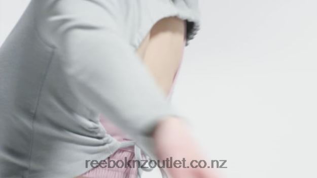 Pure Grey 3 2B4626619 Classics Natural Dye Ribbed Long Sleeve Wrap Shirt Reebok Women