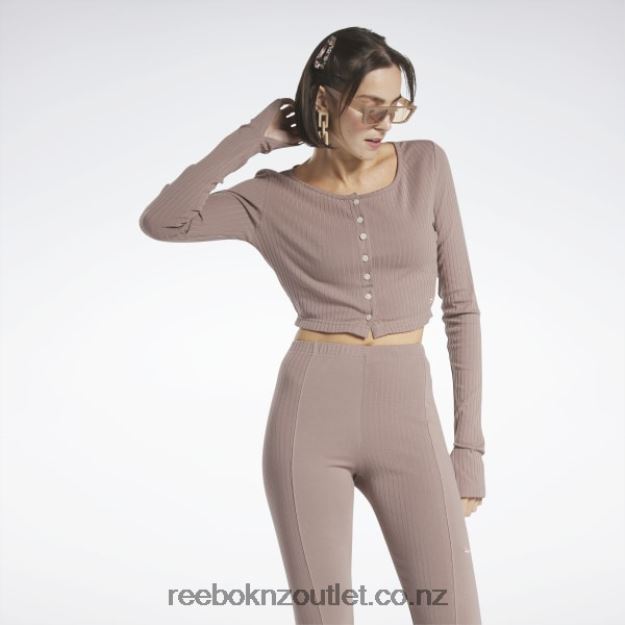 Taupe 2B4626563 Classics Long-Sleeve Shirt Reebok Women