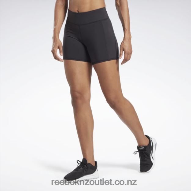 Black 2B4626298 Lux Booty Shorts Reebok Women