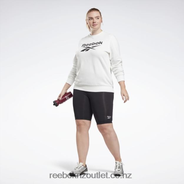 Black 2B4626601 Identity Fitted Logo Shorts (Plus Size) Reebok Women
