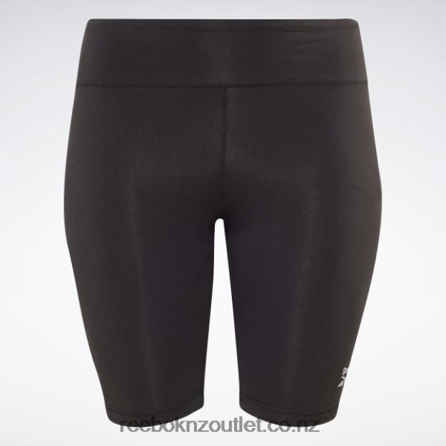 Black 2B4626601 Identity Fitted Logo Shorts (Plus Size) Reebok Women