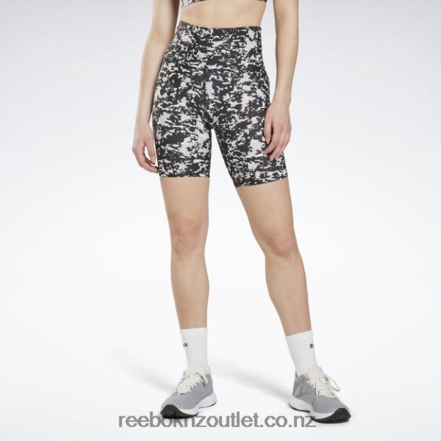 Black 2B4626640 Speckle Modern Safari Legging Shorts Reebok Women