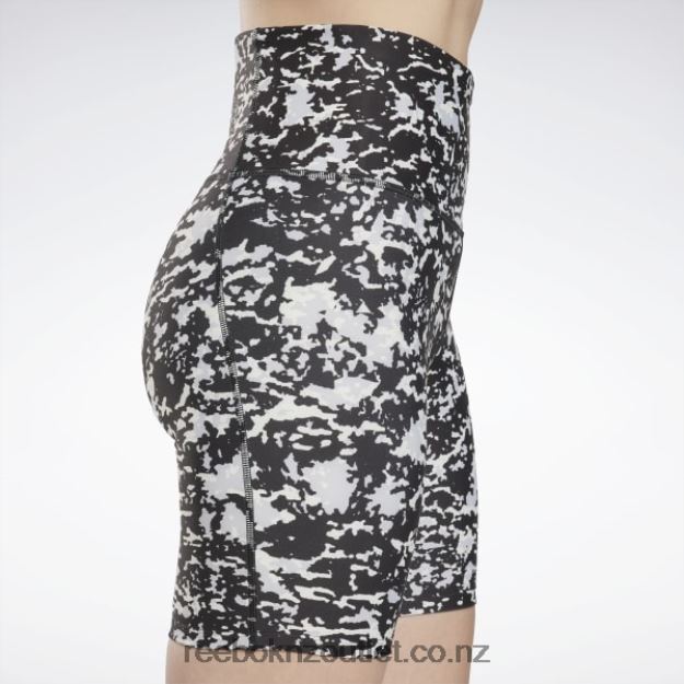 Black 2B4626640 Speckle Modern Safari Legging Shorts Reebok Women