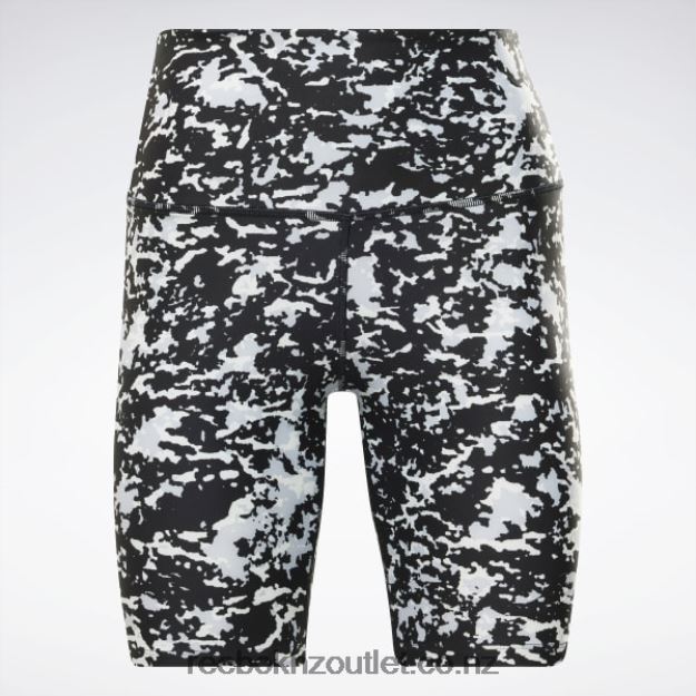 Black 2B4626640 Speckle Modern Safari Legging Shorts Reebok Women