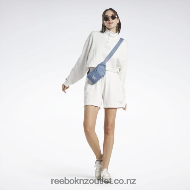 Chalk 2B4626700 Classics Varsity High-Rise Rib Shorts Reebok Women