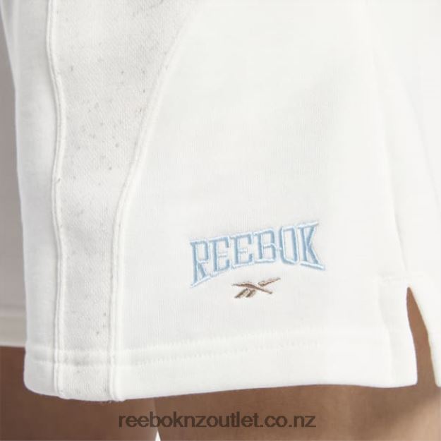 Chalk 2B4626700 Classics Varsity High-Rise Rib Shorts Reebok Women