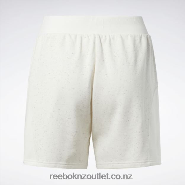 Chalk 2B4626869 Classics Varsity High-Rise Rib Shorts (Plus Size) Reebok Women