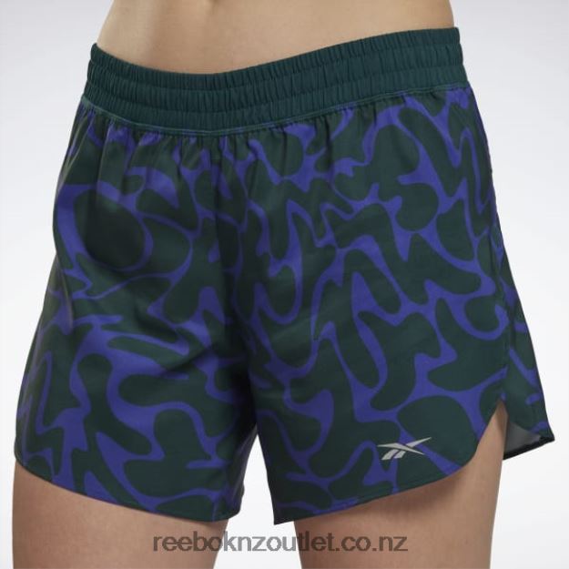 Forest Green 2B4626596 Running Printed Shorts Reebok Women