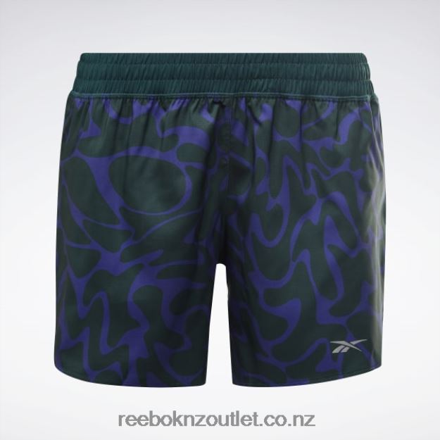 Forest Green 2B4626596 Running Printed Shorts Reebok Women