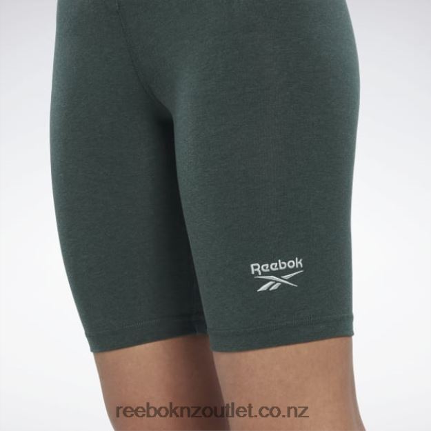 Forest Green Mel 2B4626977 Identity Fitted Logo Shorts Reebok Women