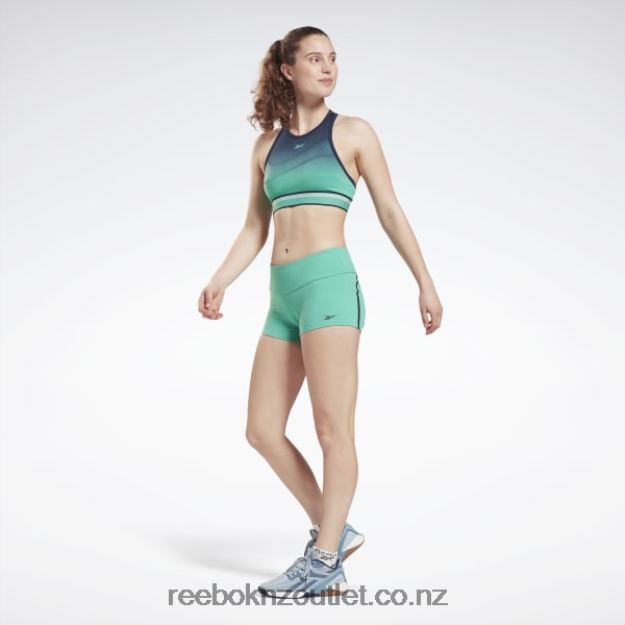 Future Teal 2B4626862 United By Fitness Chase Bootie Shorts Reebok Women