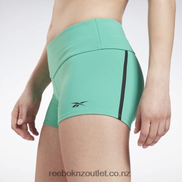 Future Teal 2B4626862 United By Fitness Chase Bootie Shorts Reebok Women