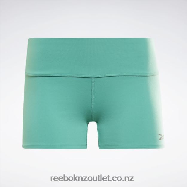 Future Teal 2B4626862 United By Fitness Chase Bootie Shorts Reebok Women