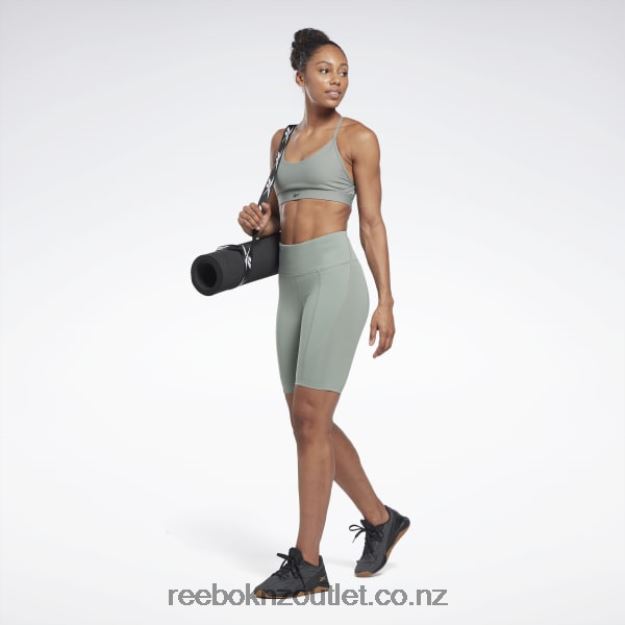 Harmony Green 2B4626580 Lux High-Rise Bike Shorts Reebok Women
