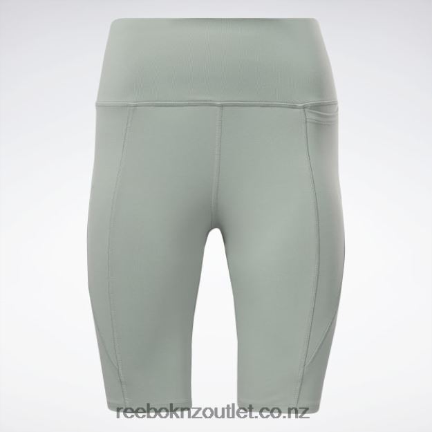 Harmony Green 2B4626580 Lux High-Rise Bike Shorts Reebok Women
