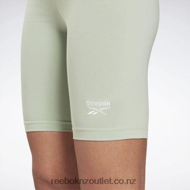 Light Sage 2B4626976 Identity Fitted Logo Shorts Reebok Women