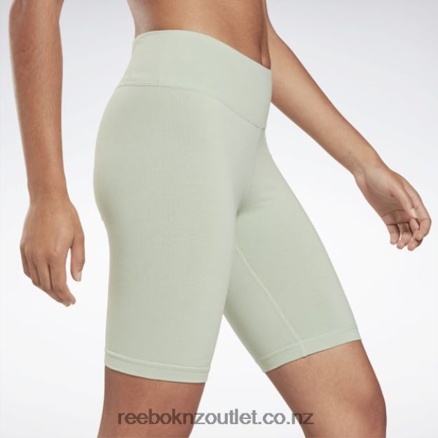 Light Sage 2B4626976 Identity Fitted Logo Shorts Reebok Women