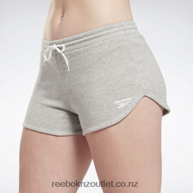 Medium Grey Heather 2B4626637 Identity French Terry Shorts Reebok Women