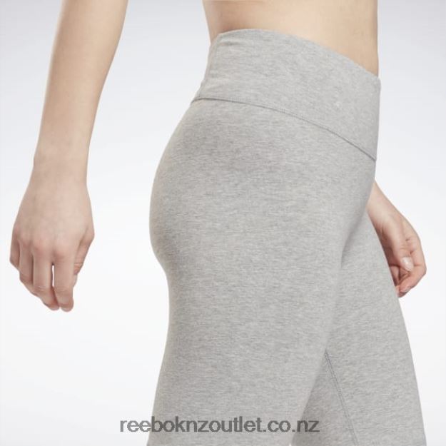 Medium Grey Heather 2B4626693 Identity Fitted Logo Shorts Reebok Women