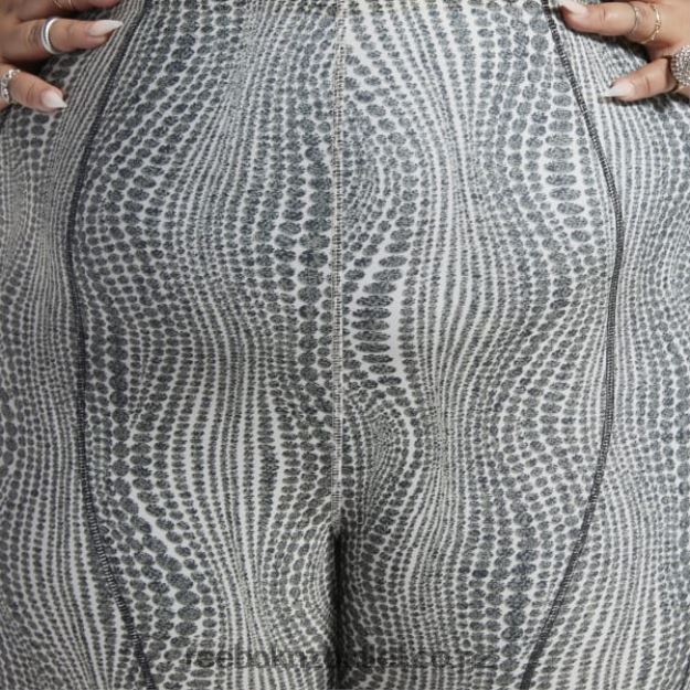 Modern Beige 2B4626568 Cardi B High-Waisted Legging Shorts (Plus Size) Reebok Women