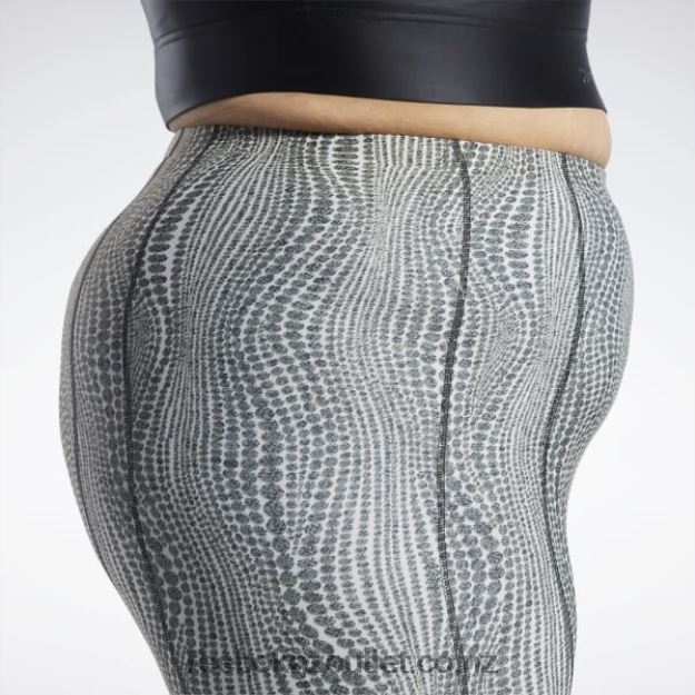 Modern Beige 2B4626568 Cardi B High-Waisted Legging Shorts (Plus Size) Reebok Women