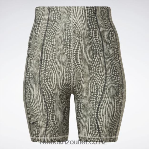 Modern Beige 2B4626568 Cardi B High-Waisted Legging Shorts (Plus Size) Reebok Women