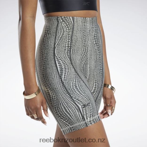 Modern Beige 2B4626719 Cardi B High-Waisted Legging Shorts Reebok Women