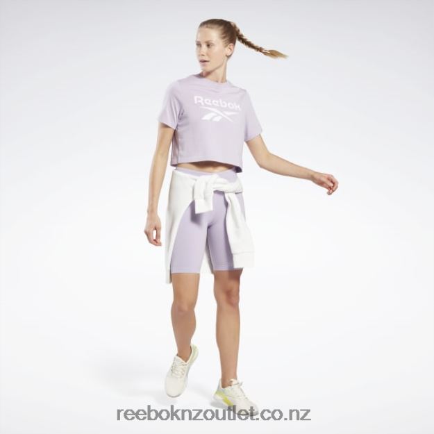 Purple Oasis 2B4626838 Identity Fitted Logo Shorts Reebok Women